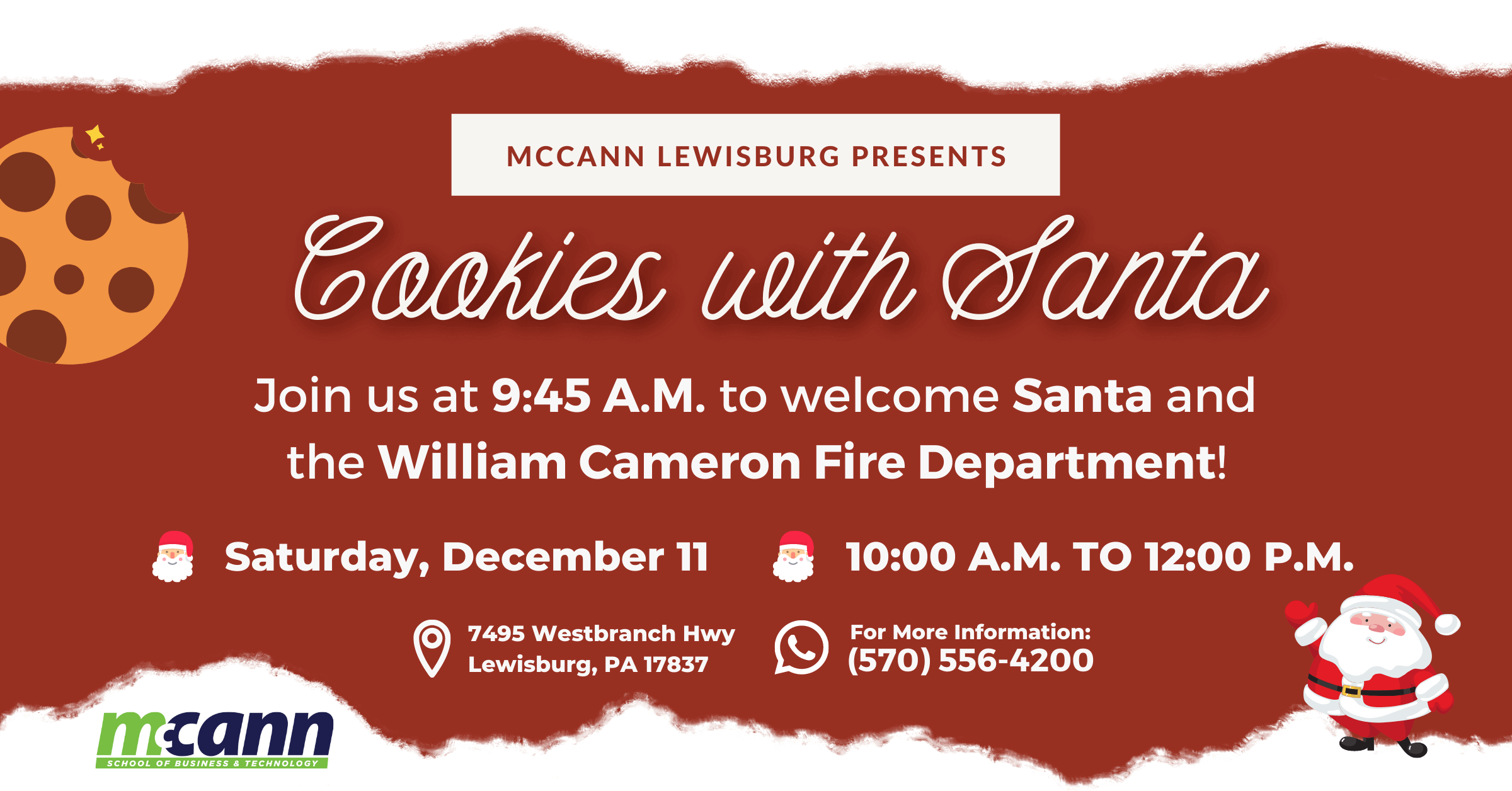 McCann Lewisburg Cookies With Santa